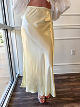 Eloine Soft Yellow Satin Midi by JiJi