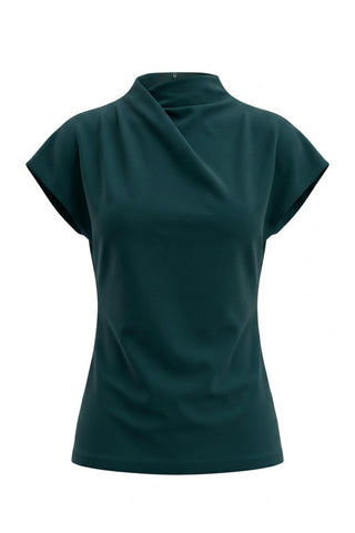 Greer Emerald Mock-Neck Top by Current Air