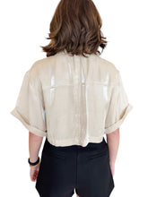 High Shine Organza Crop Top