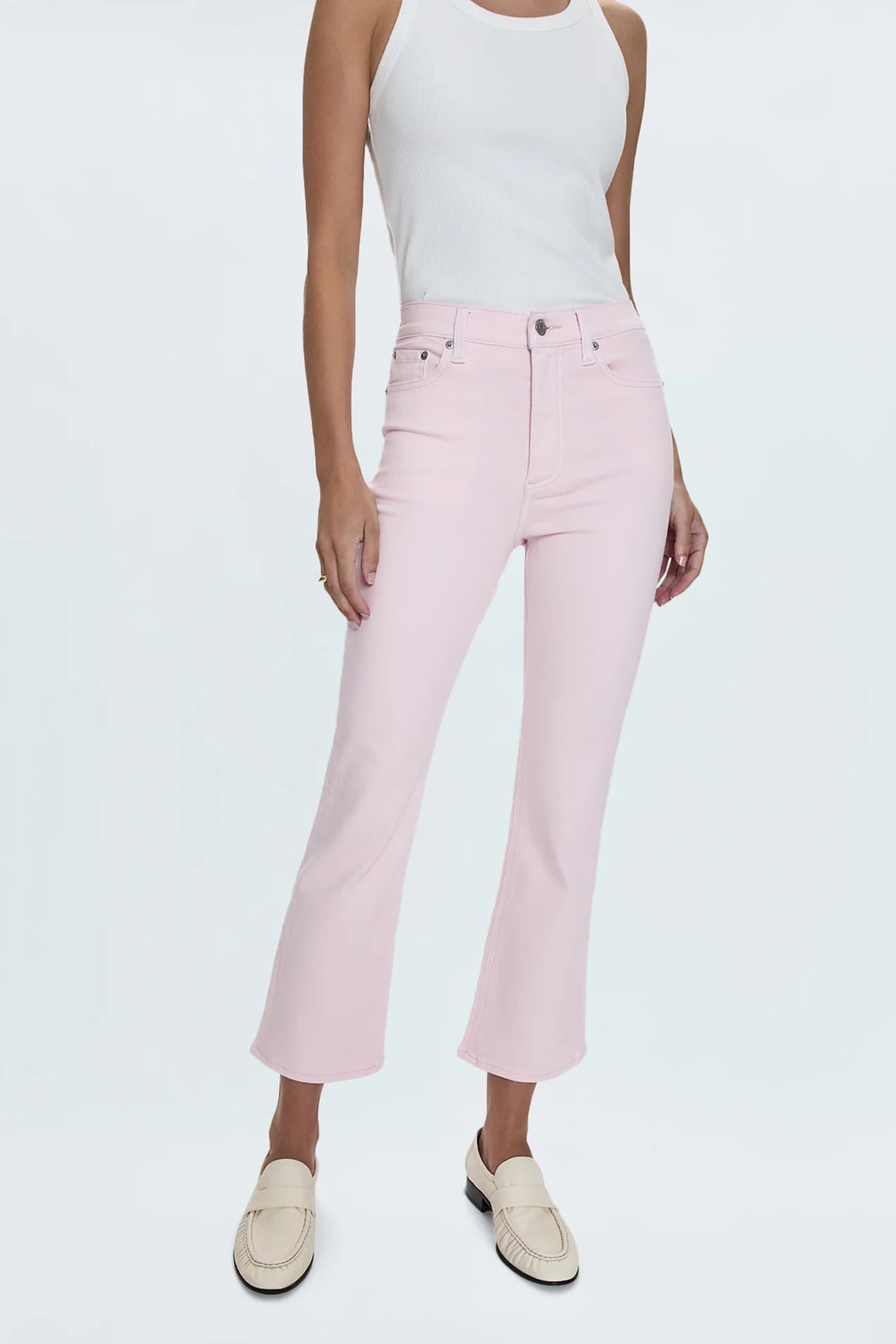 Lennon High Rise Boot Cut in Blush by Pistola