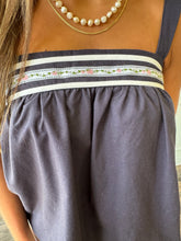 Strawberry Fields Navy Babydoll Tank