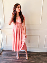 The Boardwalk Pink Pleated Midi Dress by Current Air