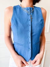 Chambray Tailored Vest Top
