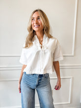 Dawson Poplin Tie Top