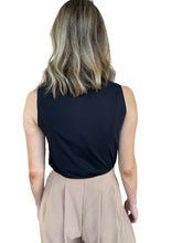 Dianne Black Mock Neck Tank