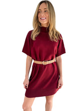 Cozy and Cute Burgundy Sweater Dress