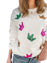 Crown of Crowns Mardi Gras Sequin Sweatshirt