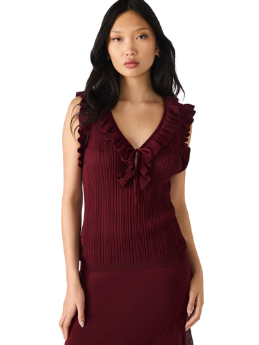 Nataly Ruffle Sweater by Steve Madden