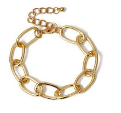 Gold Chain Link Bracelet