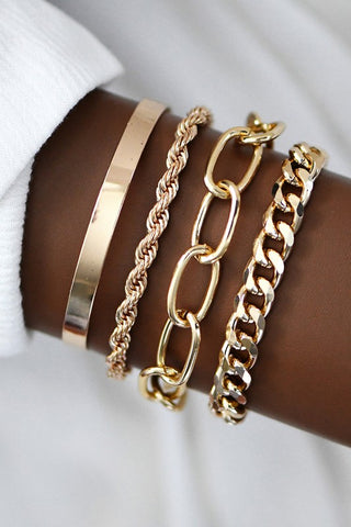 Gold Chain Link Bracelet