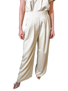 Giana Wide Leg Pant in Cream