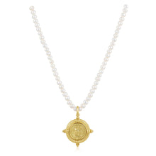 Gold Compass Pearl Necklace