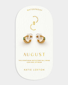Birthstone Hoop Earring