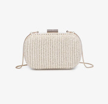 Alix Ivory Straw Evening Clutch