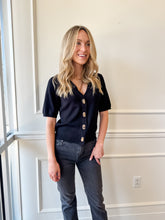 Tropez Black Knit Top