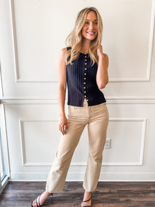 Lexi Sand Dollar Mid Rise Bowed Straight by Pistola