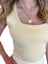 Precious Pale Yellow Pearl Top