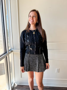Saidee Black Sweater Cardigan by Steve Madden