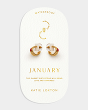 Birthstone Hoop Earring