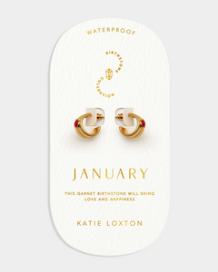 Birthstone Hoop Earring
