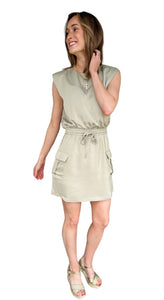 Santiago Sage Cargo Dress