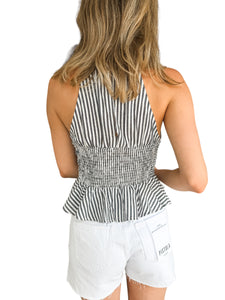 Kosta Stripe Crossover Top by Steve Madden