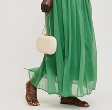 Alix Ivory Straw Evening Clutch