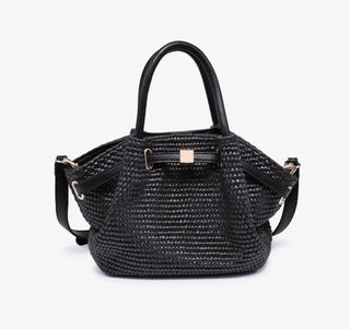 Selena Straw Crossbody Chocolate