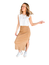 Que Sera Sera Camel Skirt