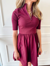 Berlina Burgundy Fit & Flare Dress by Steve Madden