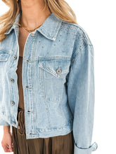 Edgy You Studded Denim Jacket