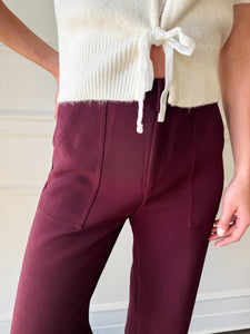 Diana Wide Leg Burgundy Pant by Lucy Paris