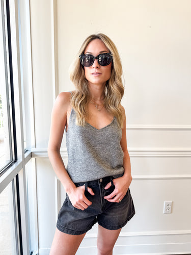 Cozy Core Grey Knit Cami