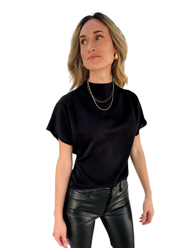 Jeannie Black Mock Neck Blouse