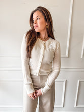 Nilda Beaded Rosette Cardigan by Lucy Paris