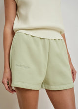The Favorite Daughter Embroidered Sweat Short in Gardenia Light Sage