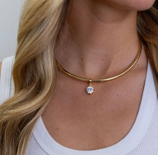 Round Cut Cuff Necklace by Sahira