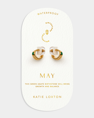 Birthstone Hoop Earring