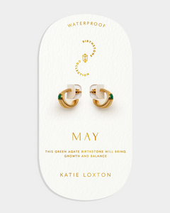 Birthstone Hoop Earring