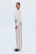 Tate High Rise Bowed Leg Champagne Luster by Pistola