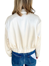Cadence Cream Satin Bomber