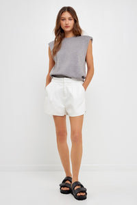 Precious White Patent Shorts