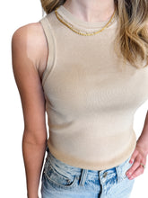 Simple Sophistication Taupe Knit Tank