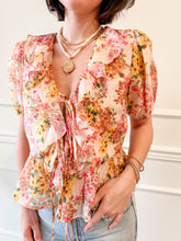 Lucy Paris Bee Floral Ruffle Blouse