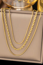 Snake/Rope Triple Chain Layered Necklace