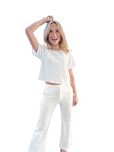 Business Casual Ivory Ponte Flare Pant