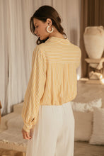 Set Sail Yellow Striped Bubble Hem Top