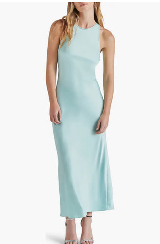 Diane Lapis Racer Back Satin Maxi Dress