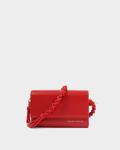 Arden Braided Red Mini Bag by Katie Loxton