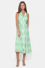 Ruby Halter Green Embroidered Midi Dress by Adelyn Rae